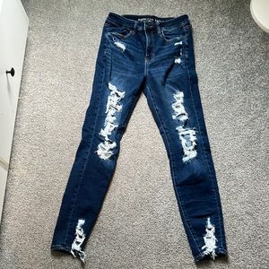 American Eagle Distressed Hi Rise Jeggings